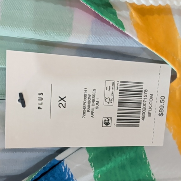 Colorful Striped Dress 2X NWT - Picture 9 of 14